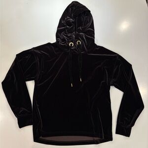 Storia Brown Velvet Hoodie Size S